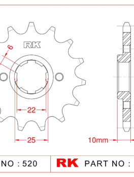 Sprocket Front RK-C4359-15 JTF306 Afam 20508
