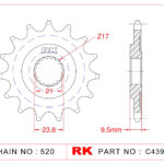 Sprocket Front RK-C4394-13 JTF284 Afam 20311