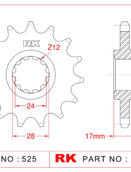 Sprocket Front RK-C5054-15 JTF1371 Afam 20515