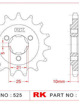 Sprocket Front RK-C5057-15 JTF1448 Afam 22602