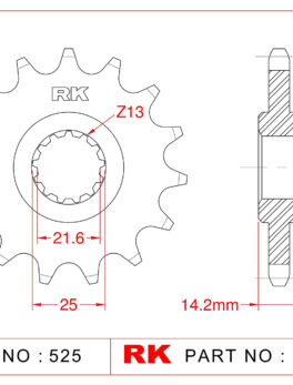 Sprocket Front RK-C5062-15 JTF1531 Afam 24602