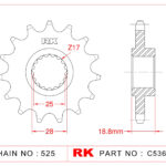 Sprocket Front RK-C5367-17 JTF704 Afam 61600