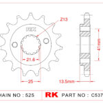 Sprocket Front RK-C5375-15 JTF296 Afam 20507