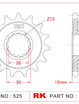 Sprocket Front RK-C5376-17-2Q JTF404 Afam 166800