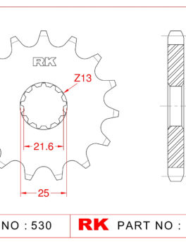 Sprocket Front RK-C6182-14 JTF513 Afam 28400