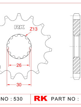 Sprocket Front RK-C6184-17 JTF1180 Afam 88800