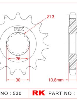 Sprocket Front RK-C6185-15 JTF579 Afam 21801