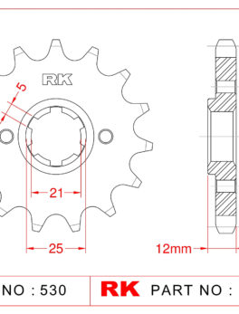 Sprocket Front RK-C6187-16 JTF571 Afam 21501