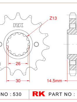 Sprocket Front RK-C6189-17 JTF339 Afam 20602