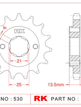 Sprocket Front RK-C6219-15 JTF286 Afam 20403