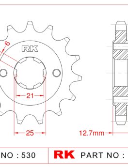 Sprocket Front RK-C6269-17 JTF288 Afam 20502