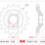 Sprocket Front RK-C6284-17 AFAM 24805 JTF527