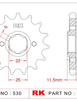 Sprocket Front RK-C6290-15 JTF289 Afam 20503