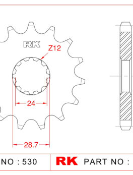 Sprocket Front RK-C6420-16 JTF517 Afam 24601