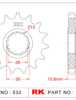 Sprocket Front RK-C7264-17 JTF585 Afam 21803
