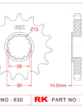 Sprocket Front RK-C8222-15 JTF330 Afam 20601