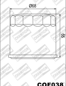 CHAMPION OIL FILTER COF038 - HF138