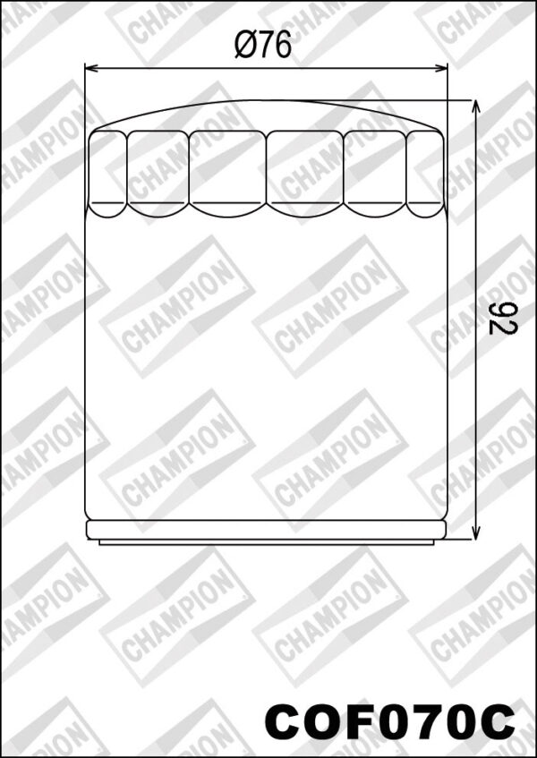 CHAMPION OIL FILTER COF070C - HF170 CHROME