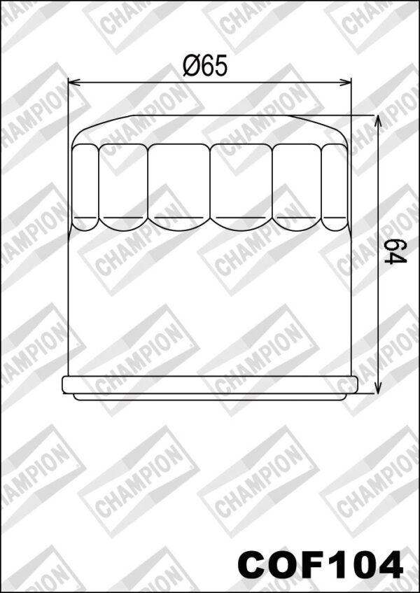 CHAMPION OIL FILTER COF104 - HF204