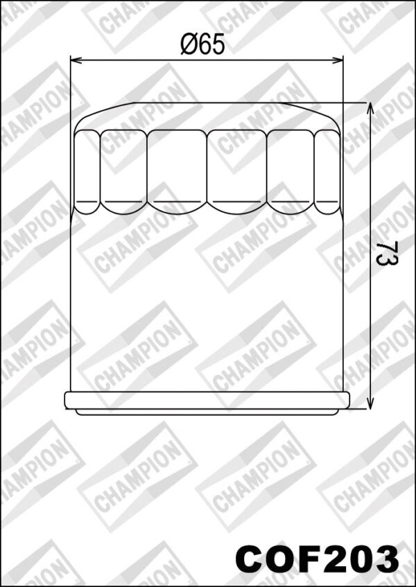 CHAMPION OIL FILTER COF203 - HF303 / SF4005