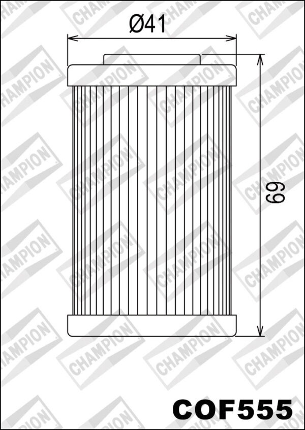 CHAMPION OIL FILTER COF555 - HF655