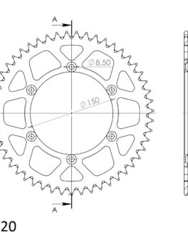 SuperSprox Rear Alloy Blue MX RAL-460-50-BLU