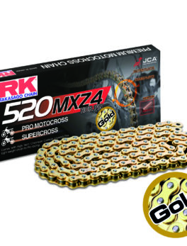 CHAIN RK GB520MXZ4 PER LINK (200FT=1920) GOLD - FACTORY RACING MX