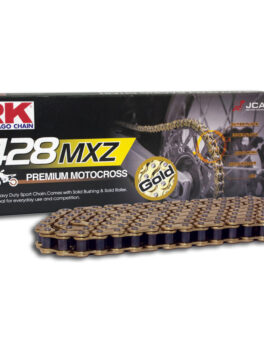 CHAIN RK GB428MXZ PER LINK (100FT=2400) GOLD - PRO MX NON-O-RING