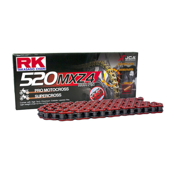 CHAIN RK RED-520MXZ4-120 RED - FACTORY RACING MX