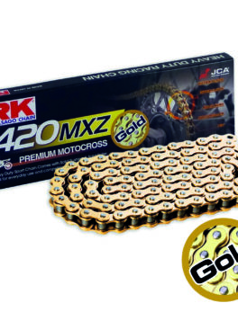 CHAIN RK GB420MXZ PER LINK (200FT=4800) GOLD - PRO MX NON-O-RING