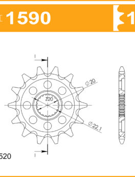 SuperSprox Front MX Grooved CST-1590-13
