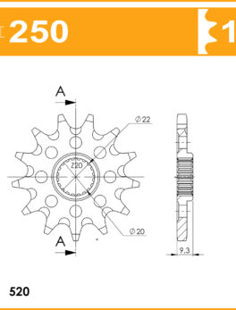 SuperSprox Front MX Grooved CST-250-13