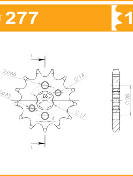 Sprocket Front JTF277 Afam 49200