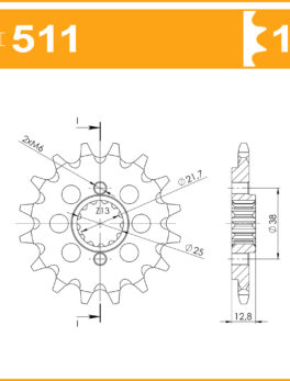 Sprocket Front 511-14 AFAM 24505