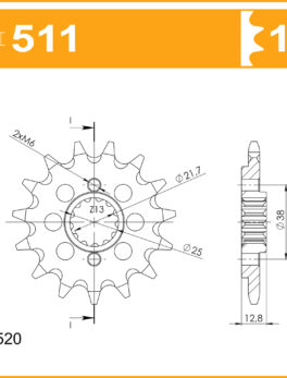 Sprocket Front 511-15 AFAM 24505