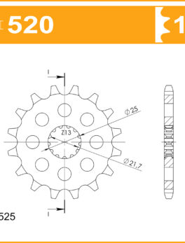 520-16 SPROCKET-FRONT-520 CHAIN SIZE