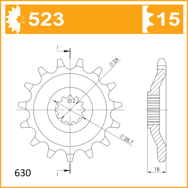 Sprocket Front 523-15