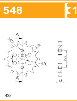 Sprocket Front JTF548 Afam 21207