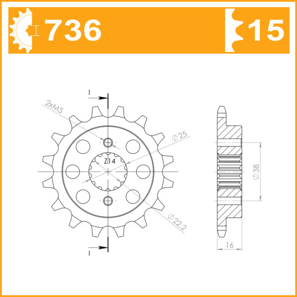 Sprocket Front 4019-15