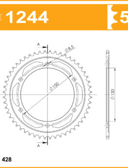 Sprocket Rear 1244-52 JTR1244