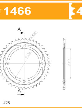 Sprocket Rear Afam 16209-44 JTR1466