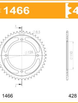 Sprocket Rear Afam 16209-47 JTR1466