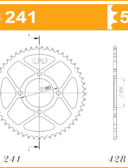 Sprocket Rear 241-53 AFAM 10205
