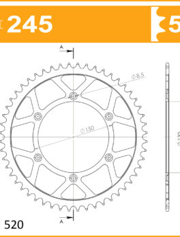 Sprocket Rear 245-51 JT 245/2 AFAM 12323