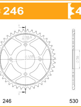 Sprocket Rear 246-41 AFAM 10402