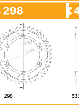 Sprocket Rear 298-40 AFAM 10404