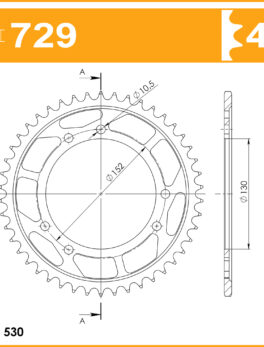 Sprocket Rear 729-46 AFAM 44601