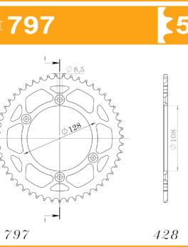 Sprocket Rear 797-51