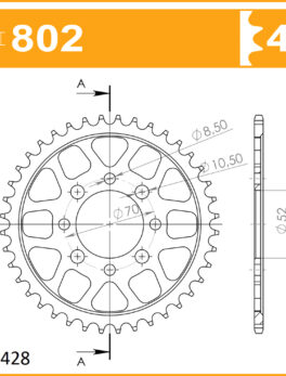 Sprocket Rear 802-40 AFAM 14101