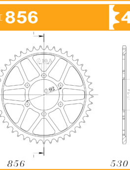 Sprocket Rear 856-45 AFAM 12403